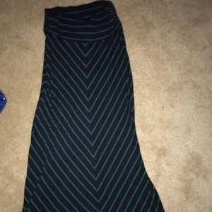 striped soft maxi skirt